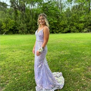 Elegant Lavender Prom Dress